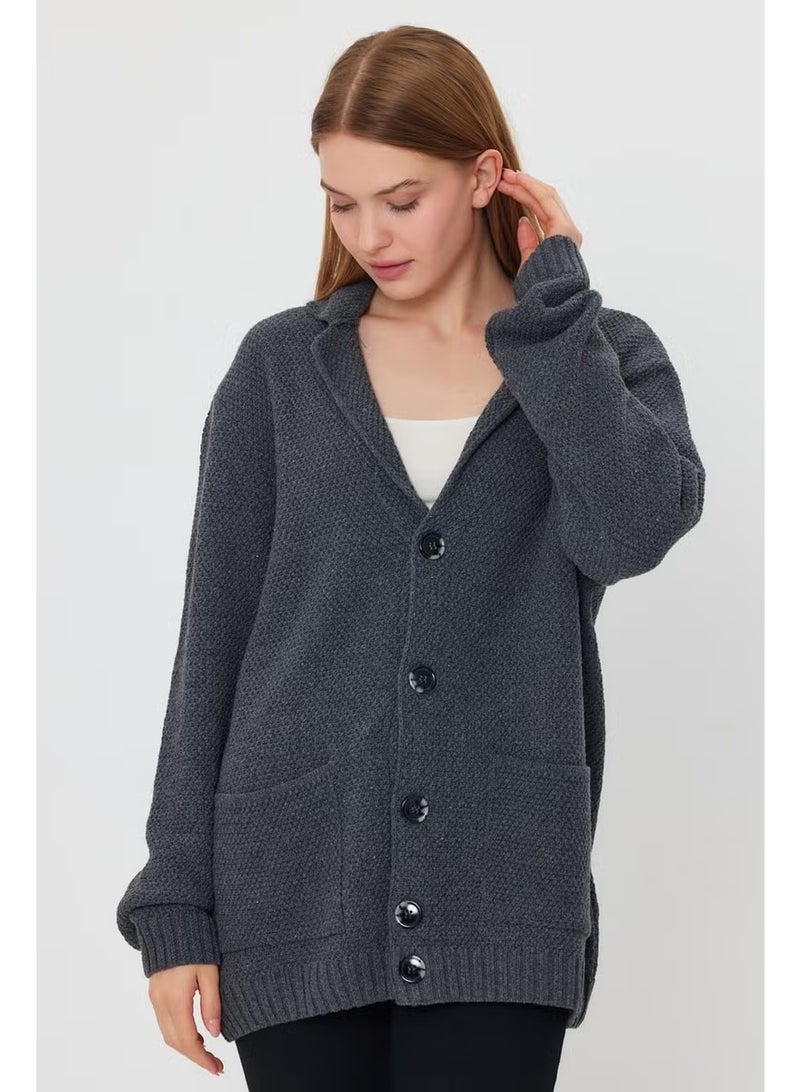 Alexandergardi Alexandergardı Buttoned Loose Knitwear Jacket (E23-6709-KDN) - Image 3